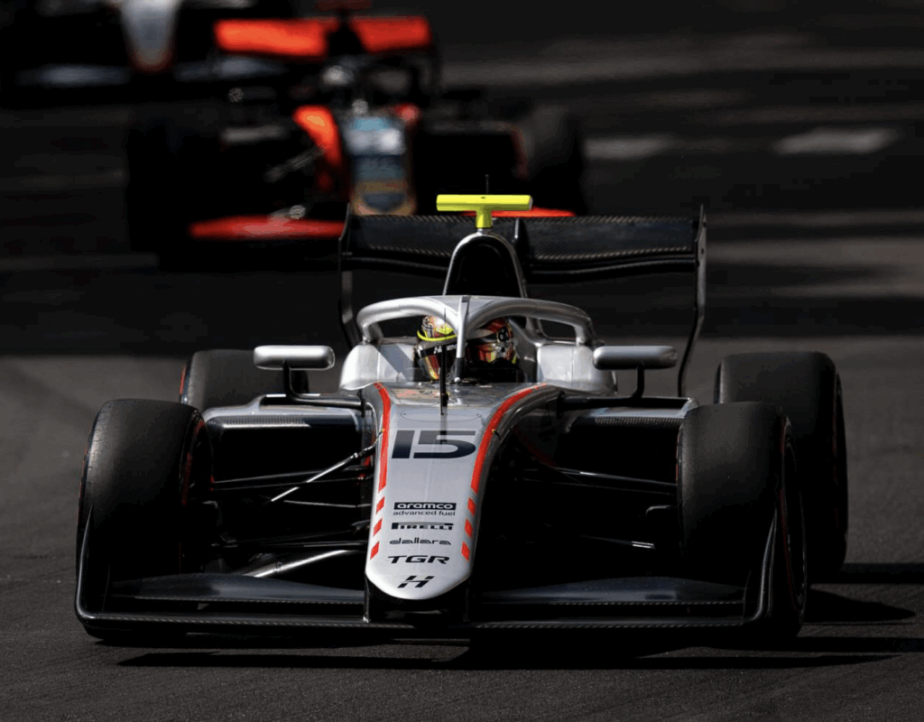 Hitech driver Joshua Dufek during the F3 Monaco Feature Race 